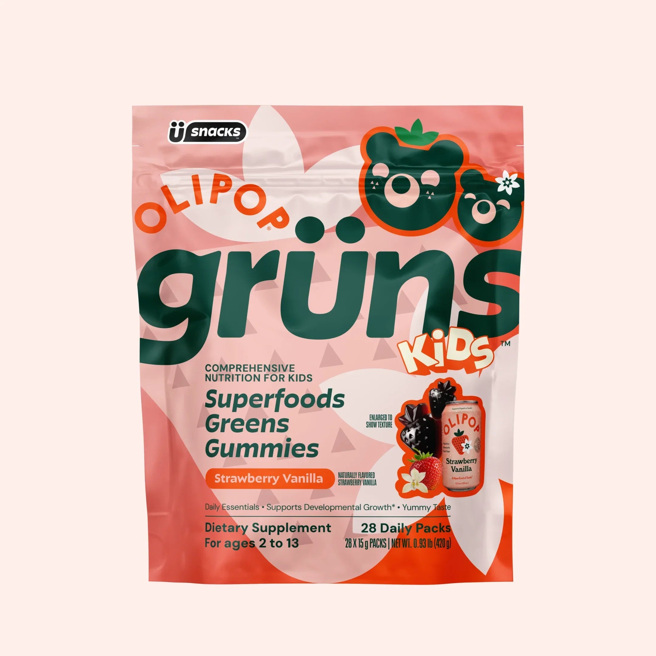 Grüns Kids OLIPOP® - Nutrition Support Without the Mess