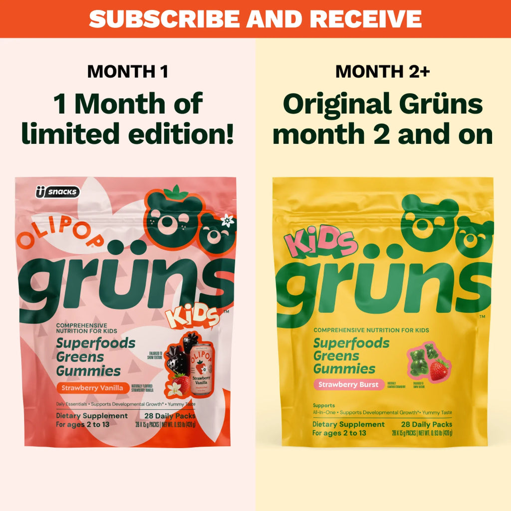 Grüns Kids OLIPOP® - Nutrition Support Without the Mess